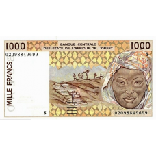 P911Sf Guinea-Bissau - 1000 Francs Year 2002